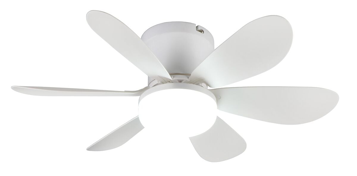 Trio Lund LED tuuletin kattovalaisin Ø53 cm mattavalkoinen